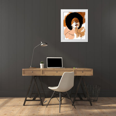Phenomal Women I White Modern Wood Framed Art Print by Saunders, Alonzo