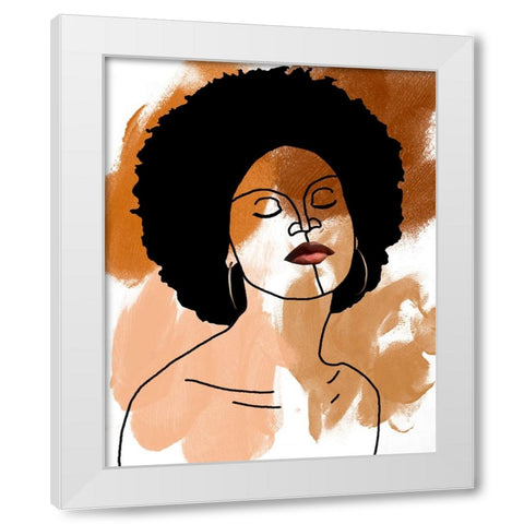 Phenomal Women I White Modern Wood Framed Art Print by Saunders, Alonzo