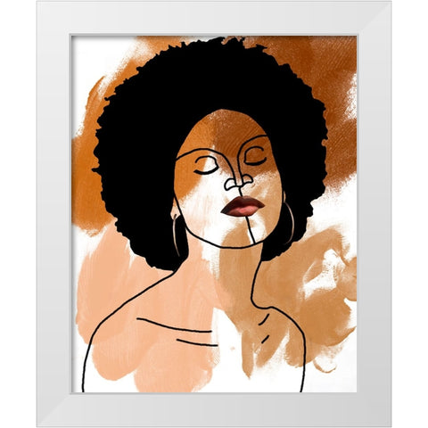 Phenomal Women I White Modern Wood Framed Art Print by Saunders, Alonzo