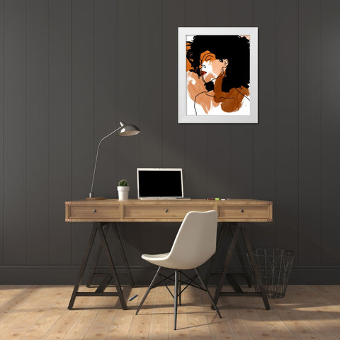 Phenomal Women II White Modern Wood Framed Art Print by Saunders, Alonzo