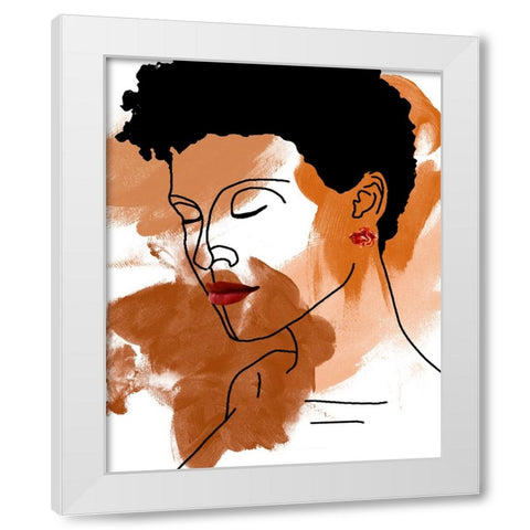 Phenomal Women III White Modern Wood Framed Art Print by Saunders, Alonzo