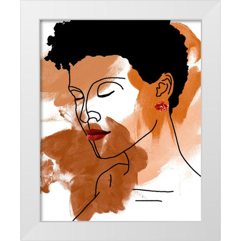 Phenomal Women III White Modern Wood Framed Art Print by Saunders, Alonzo