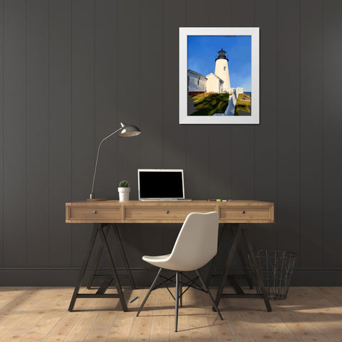 Maine Lighthouses II White Modern Wood Framed Art Print by Kalina, Emily