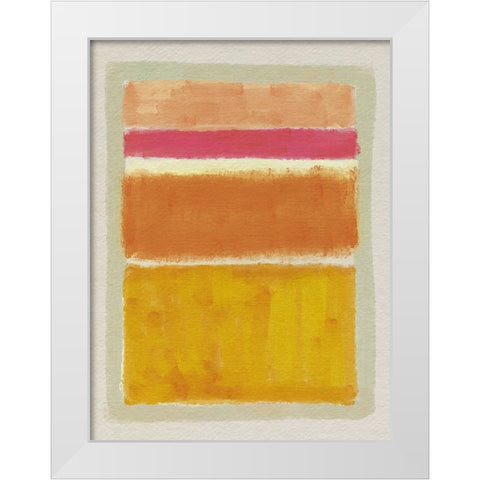 Rothko Inspired Tonescape I White Modern Wood Framed Art Print by Barnes, Victoria