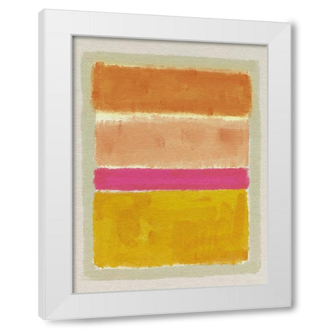 Rothko Inspired Tonescape II White Modern Wood Framed Art Print by Barnes, Victoria