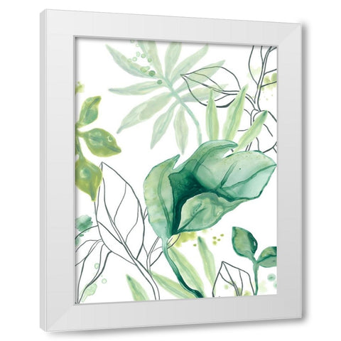 Tropical Palm Chorus II White Modern Wood Framed Art Print by Vess, June Erica