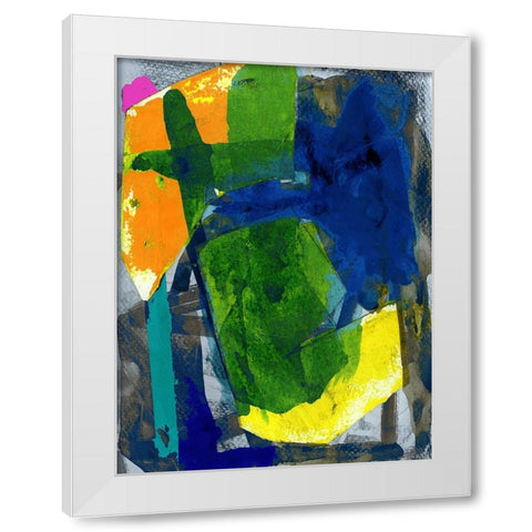 Brights Strokes I White Modern Wood Framed Art Print by Cartissi