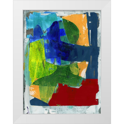 Brights Strokes II White Modern Wood Framed Art Print by Cartissi