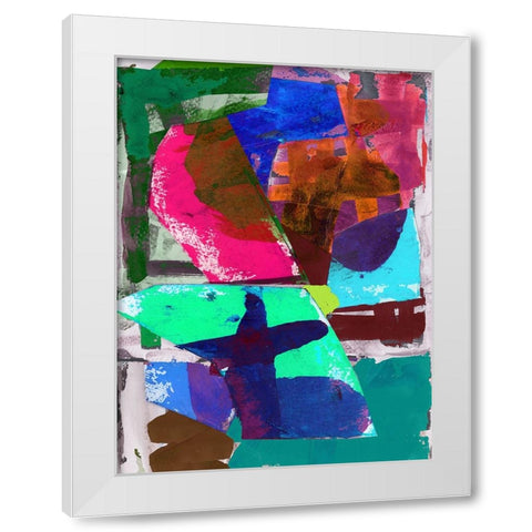 Brights Strokes III White Modern Wood Framed Art Print by Cartissi