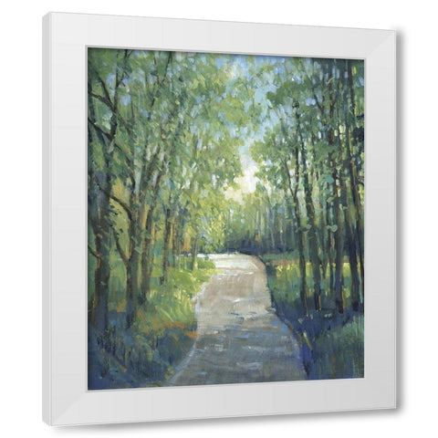 Golden Light Pathways I White Modern Wood Framed Art Print by OToole, Tim