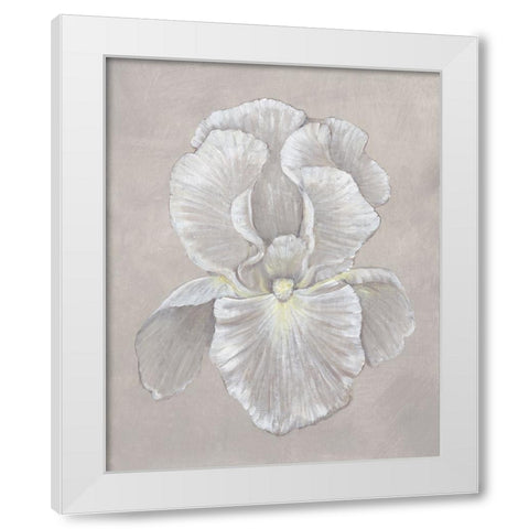 White Iris II White Modern Wood Framed Art Print by OToole, Tim