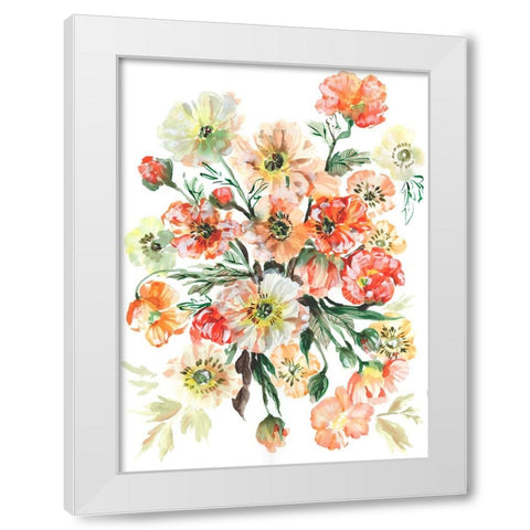 Icelandic Poppies I White Modern Wood Framed Art Print by Zwara, Ania