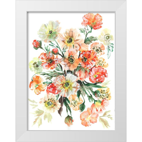 Icelandic Poppies I White Modern Wood Framed Art Print by Zwara, Ania
