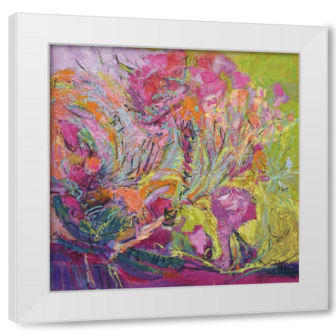 Among the Green Pastures I White Modern Wood Framed Art Print by Fagan, Dorothy