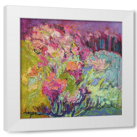 Among the Green Pastures II White Modern Wood Framed Art Print by Fagan, Dorothy