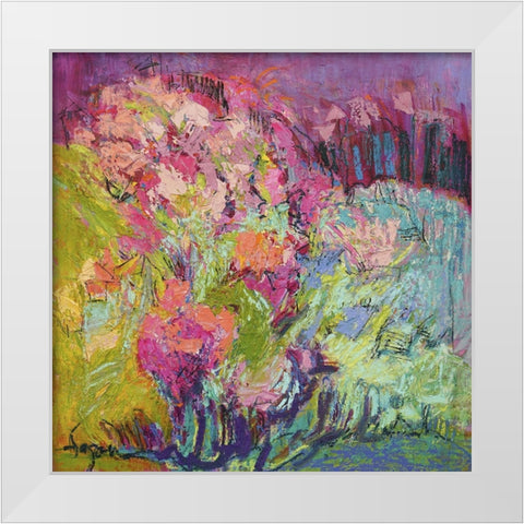 Among the Green Pastures II White Modern Wood Framed Art Print by Fagan, Dorothy