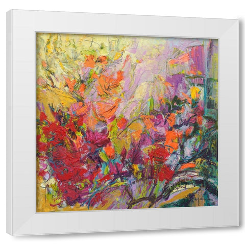 Blooming Heart I White Modern Wood Framed Art Print by Fagan, Dorothy