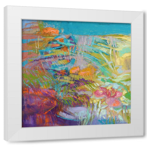 Blooming Heart III White Modern Wood Framed Art Print by Fagan, Dorothy