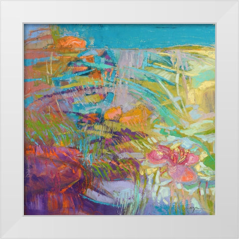 Blooming Heart III White Modern Wood Framed Art Print by Fagan, Dorothy