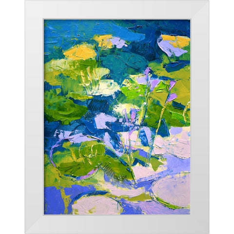 Glitter Me Happy II White Modern Wood Framed Art Print by Fagan, Dorothy