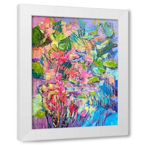 Hot Pink Goddess I White Modern Wood Framed Art Print by Fagan, Dorothy