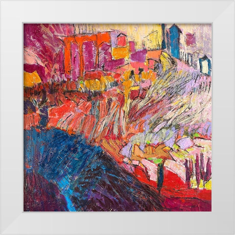 Splendid Garden III White Modern Wood Framed Art Print by Fagan, Dorothy