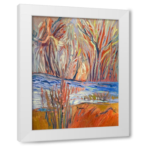 Cadmium Winter Solstice I White Modern Wood Framed Art Print by Fagan, Dorothy
