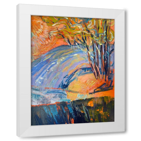 Cadmium Winter Solstice III White Modern Wood Framed Art Print by Fagan, Dorothy