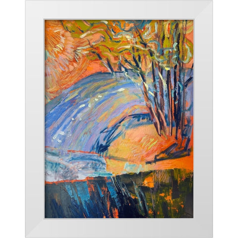Cadmium Winter Solstice III White Modern Wood Framed Art Print by Fagan, Dorothy