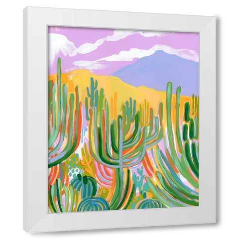 Lavender Desert I White Modern Wood Framed Art Print by Marr, Laura