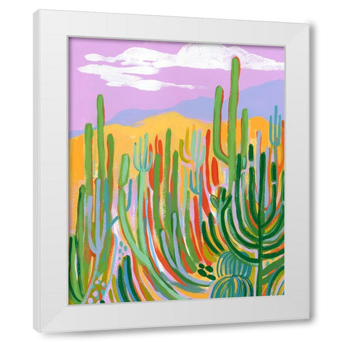 Lavender Desert II White Modern Wood Framed Art Print by Marr, Laura