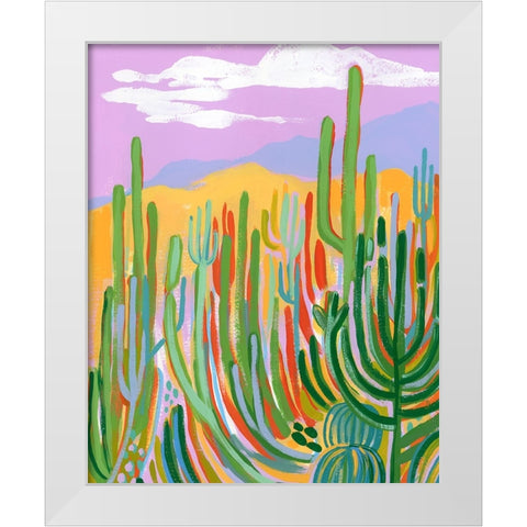 Lavender Desert II White Modern Wood Framed Art Print by Marr, Laura
