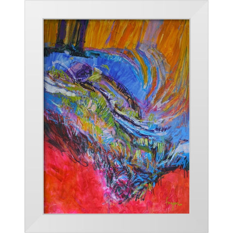 Vibrant Flow II White Modern Wood Framed Art Print by Fagan, Dorothy