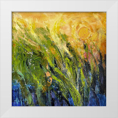 Marsh III Sunrise White Modern Wood Framed Art Print by Fagan, Dorothy