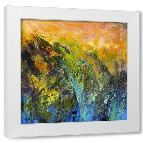 Marsh IV Sunset White Modern Wood Framed Art Print by Fagan, Dorothy
