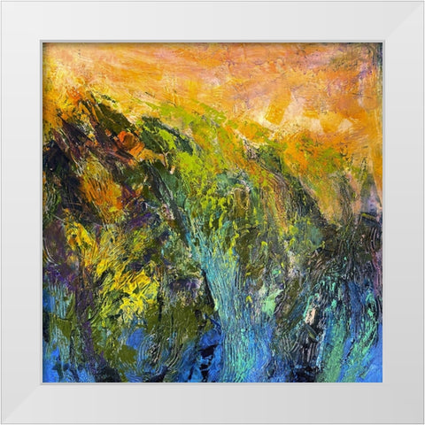 Marsh IV Sunset White Modern Wood Framed Art Print by Fagan, Dorothy