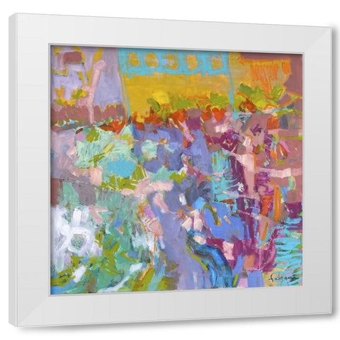From My Garden Window I White Modern Wood Framed Art Print by Fagan, Dorothy