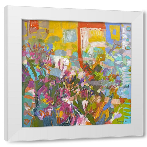 From My Garden Window II White Modern Wood Framed Art Print by Fagan, Dorothy