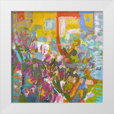 From My Garden Window II White Modern Wood Framed Art Print by Fagan, Dorothy