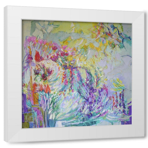 From My Garden Window VI White Modern Wood Framed Art Print by Fagan, Dorothy