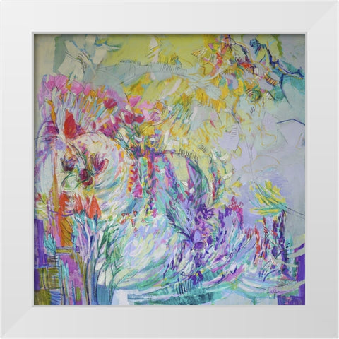 From My Garden Window VI White Modern Wood Framed Art Print by Fagan, Dorothy