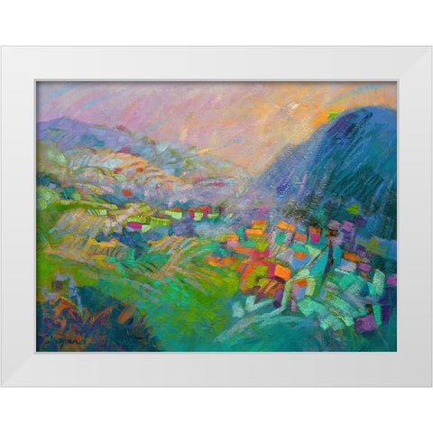 Embraced White Modern Wood Framed Art Print by Fagan, Dorothy