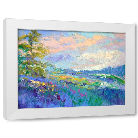 On a Happy Day White Modern Wood Framed Art Print by Fagan, Dorothy