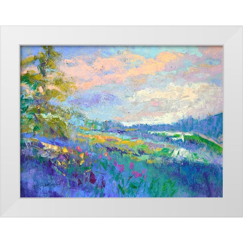 On a Happy Day White Modern Wood Framed Art Print by Fagan, Dorothy