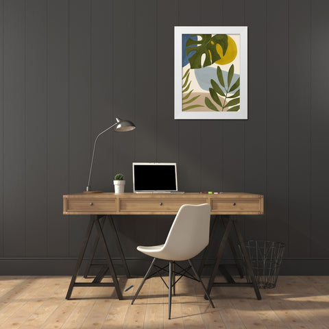 Tropica Tumble I White Modern Wood Framed Art Print by Barnes, Victoria