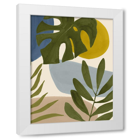 Tropica Tumble I White Modern Wood Framed Art Print by Barnes, Victoria