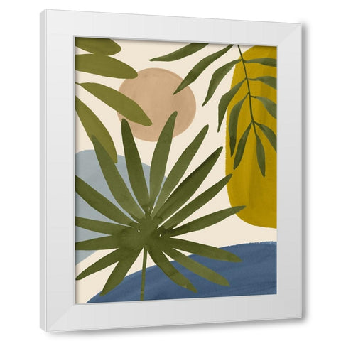 Tropica Tumble II White Modern Wood Framed Art Print by Barnes, Victoria