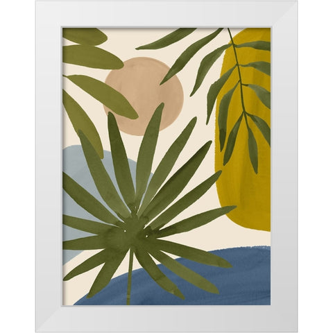 Tropica Tumble II White Modern Wood Framed Art Print by Barnes, Victoria