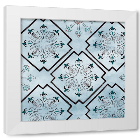 Repetition II White Modern Wood Framed Art Print by Wang, Melissa