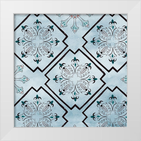 Repetition II White Modern Wood Framed Art Print by Wang, Melissa